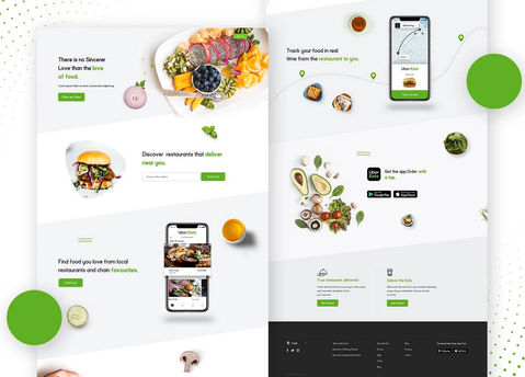 Uber Eats web and pdf designs