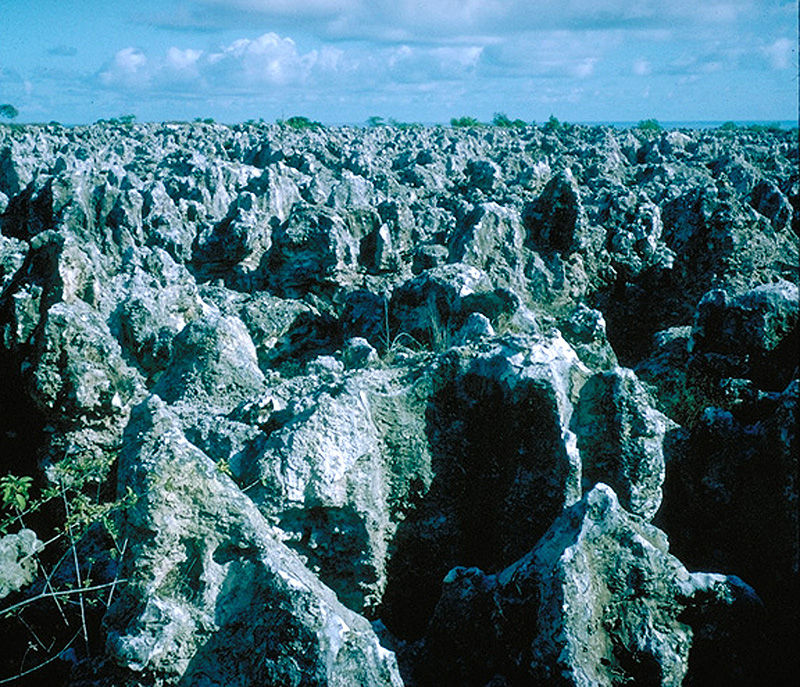 Aftermath of Ocean Island phosphate mining