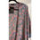 Thumbnail: cropped blue and pink floral silk kimono with draped sleeve close up