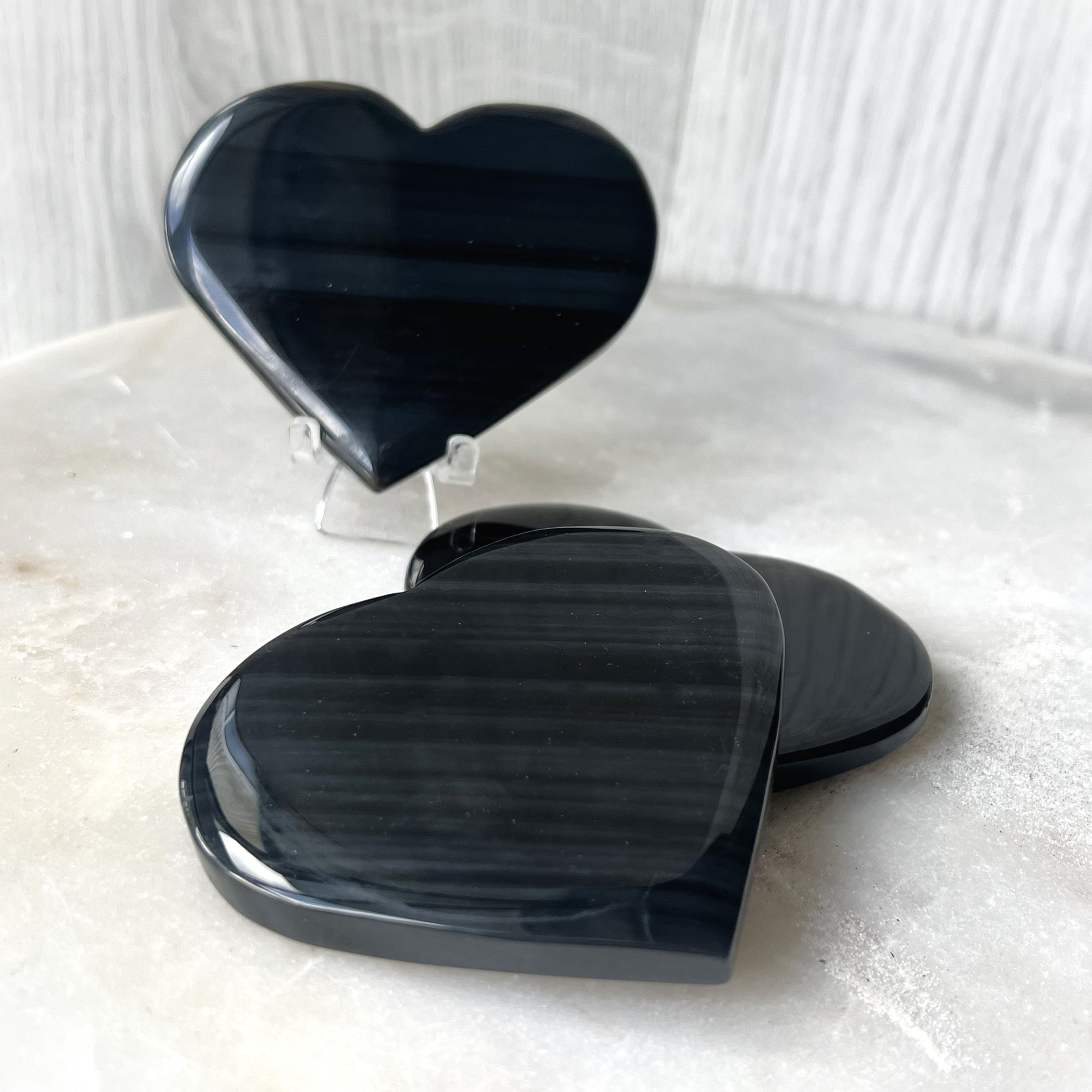 Midnight Lace Obsidian Heart