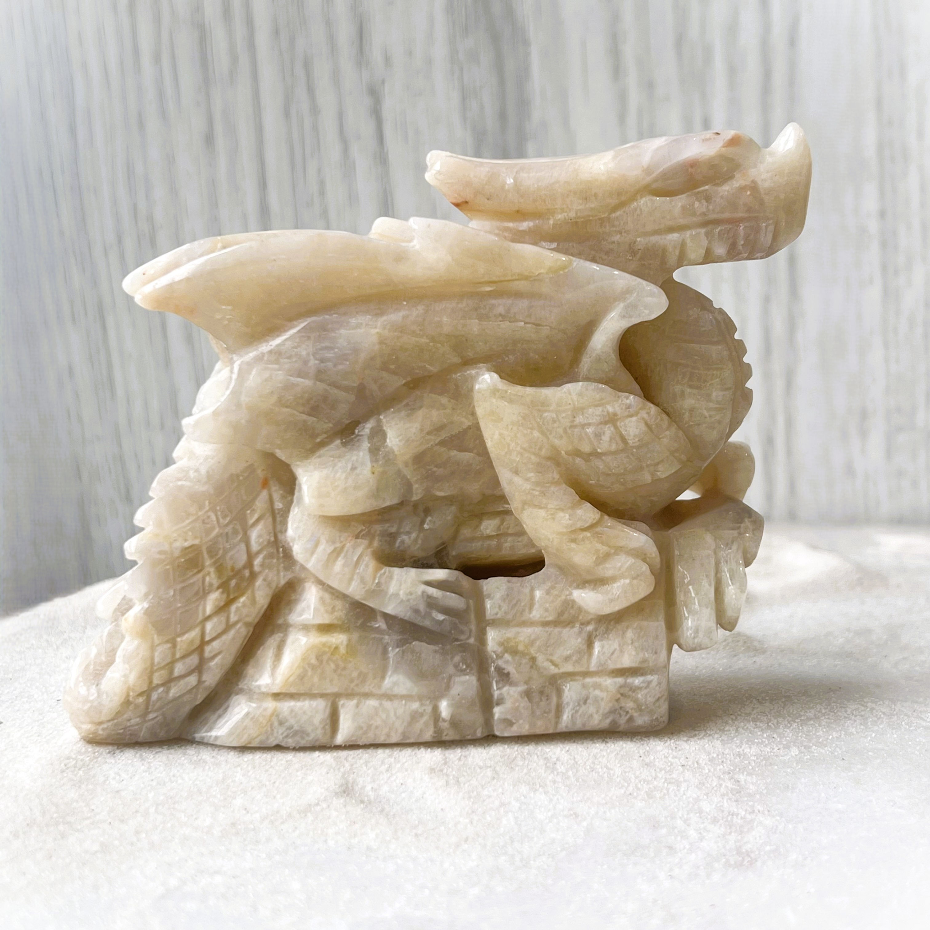 Moonstone Winged Guardian Dragon