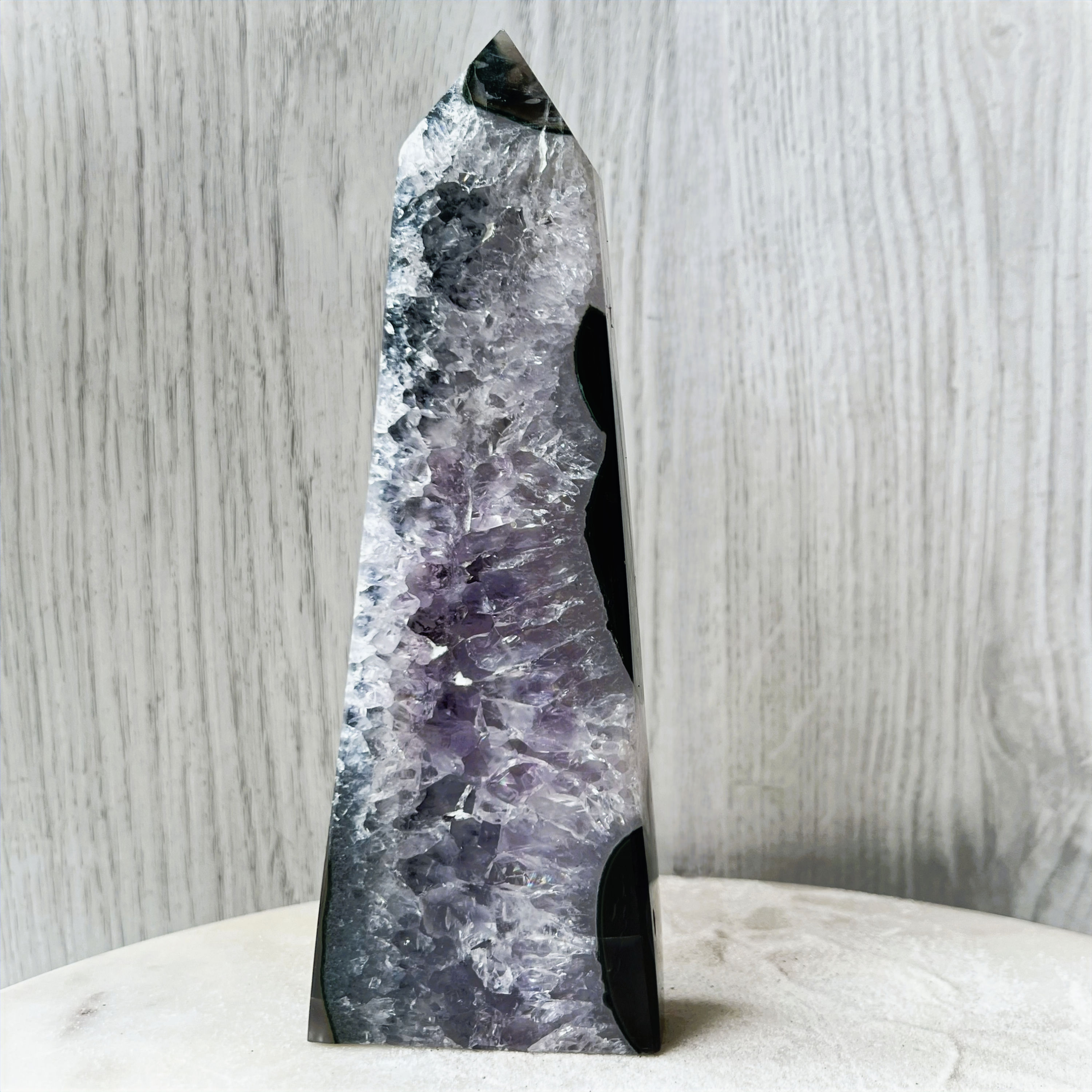 Icy Amethyst Agate Tower - Brazil