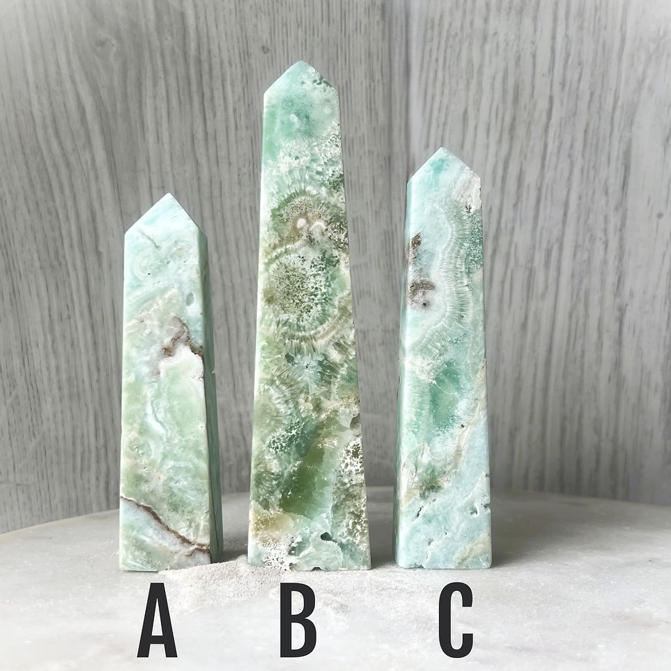 Thumbnail: Green Caribbean Calcite Tower - Pakistan