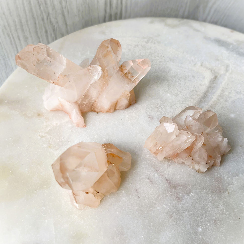 Thumbnail: Pink Quartz Point Cluster - Madagascar