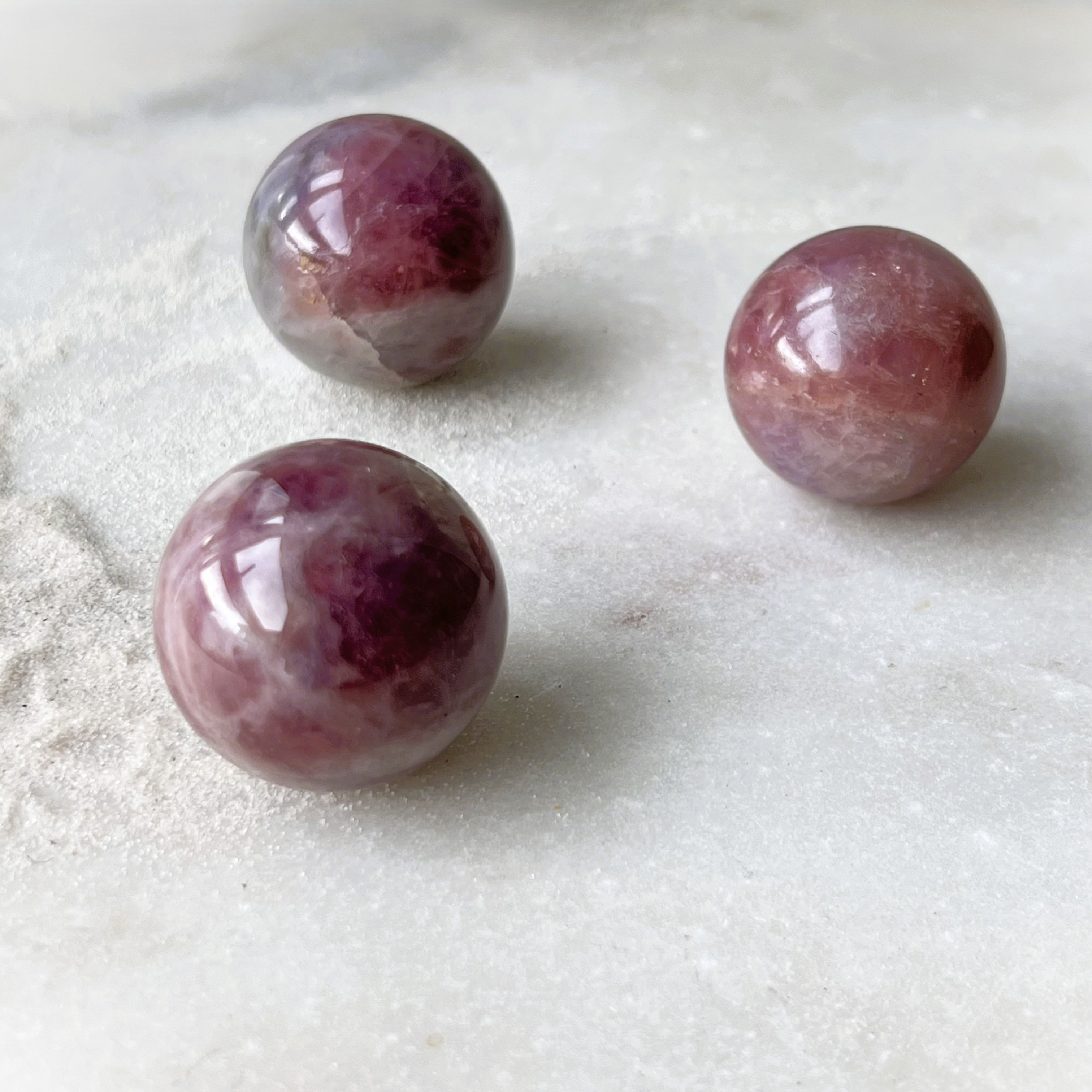 Star Lavender Rose Quartz Mini Sphere - Madagascar