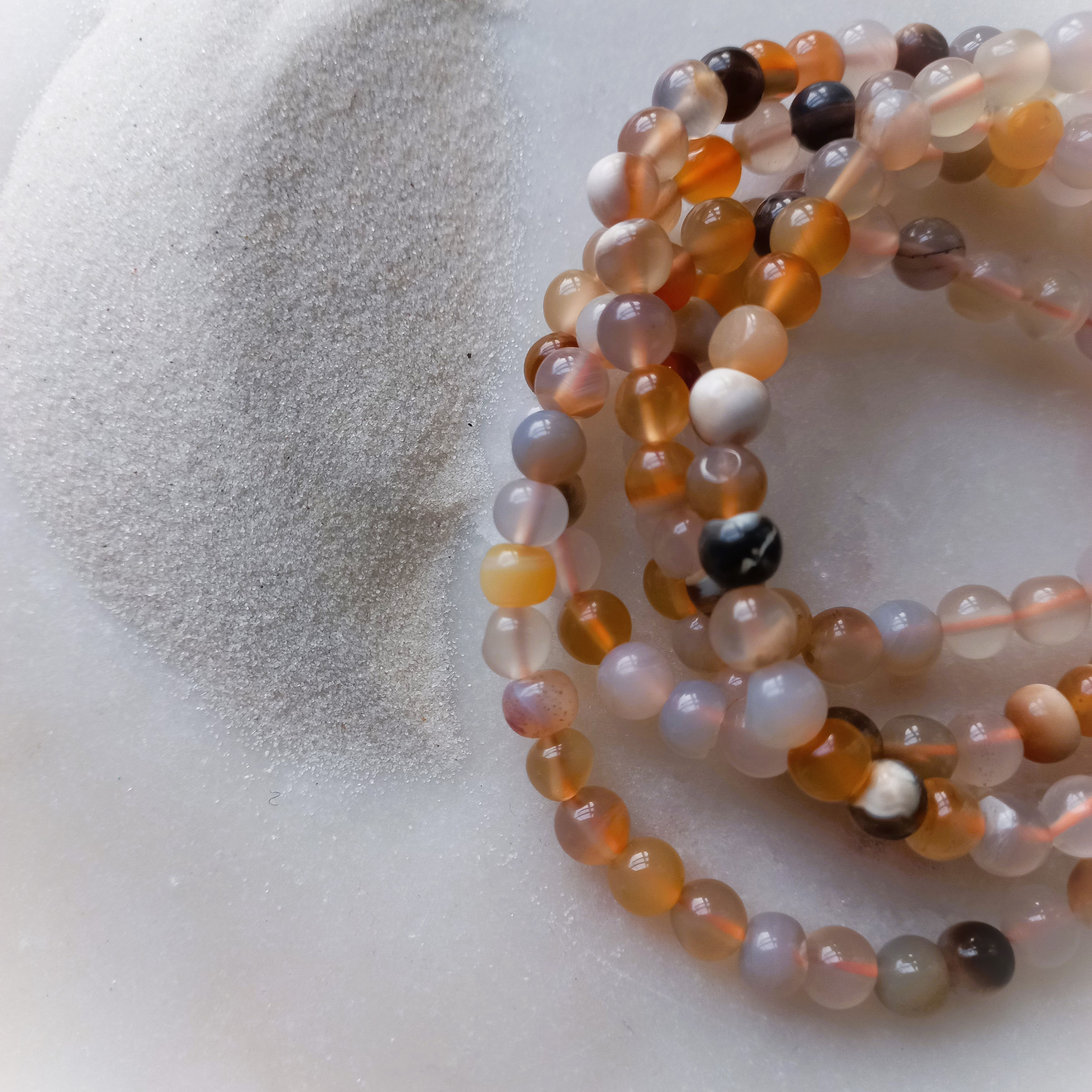 Mexican Agate Bead Bracelet