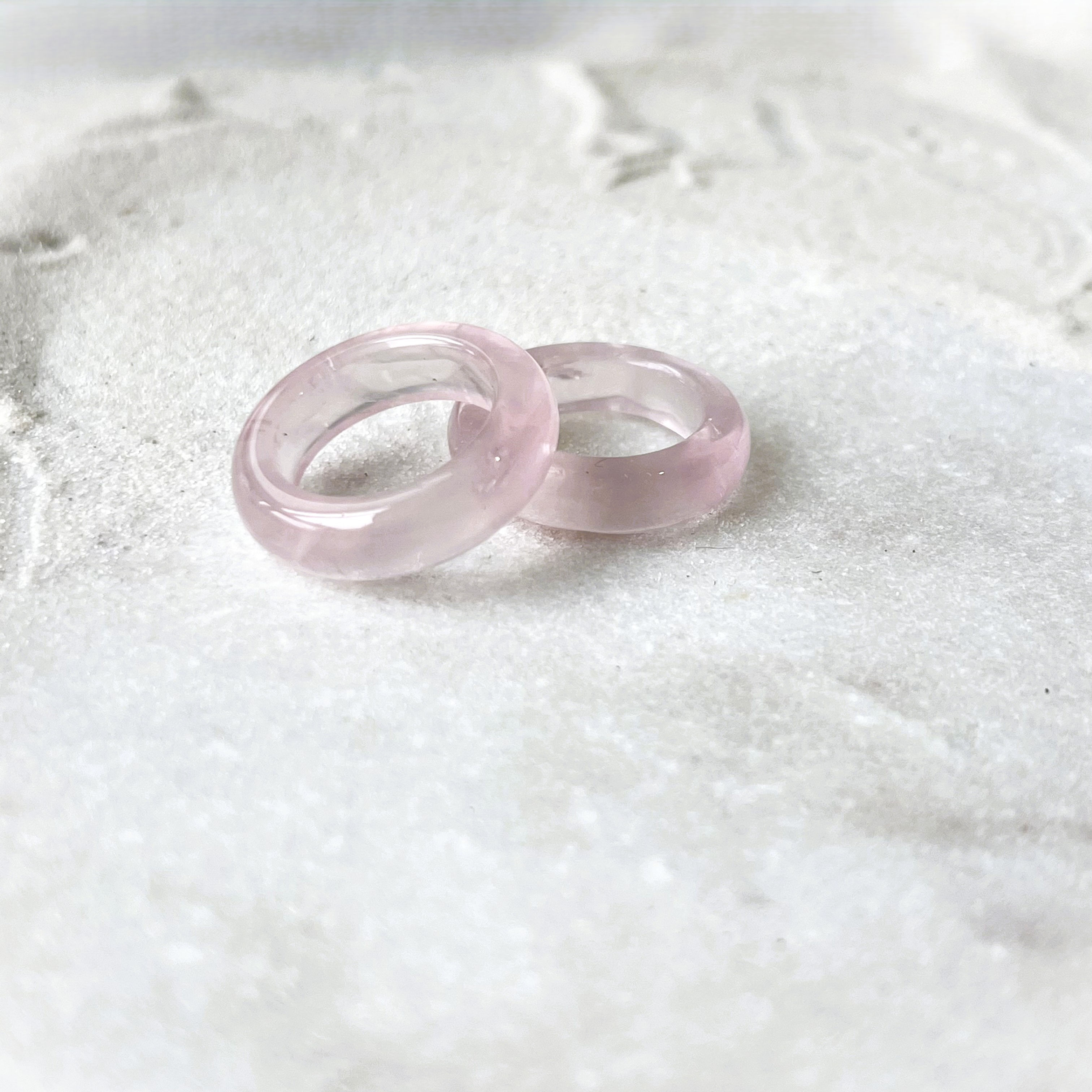 Rose Quartz Band Ring