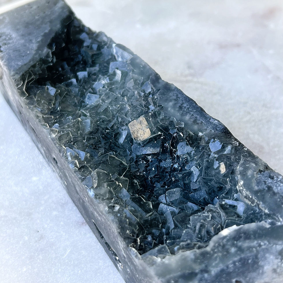 Thumbnail: Black Fluorite Cubic Tower - Inner Mongolia