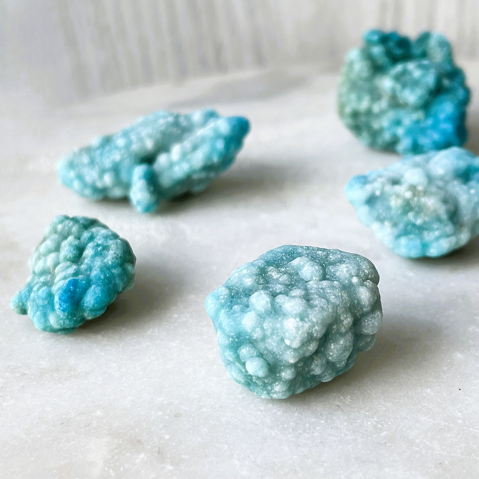Thumbnail: Hemimorphite Botryoidal Specimens — Wenshan, China