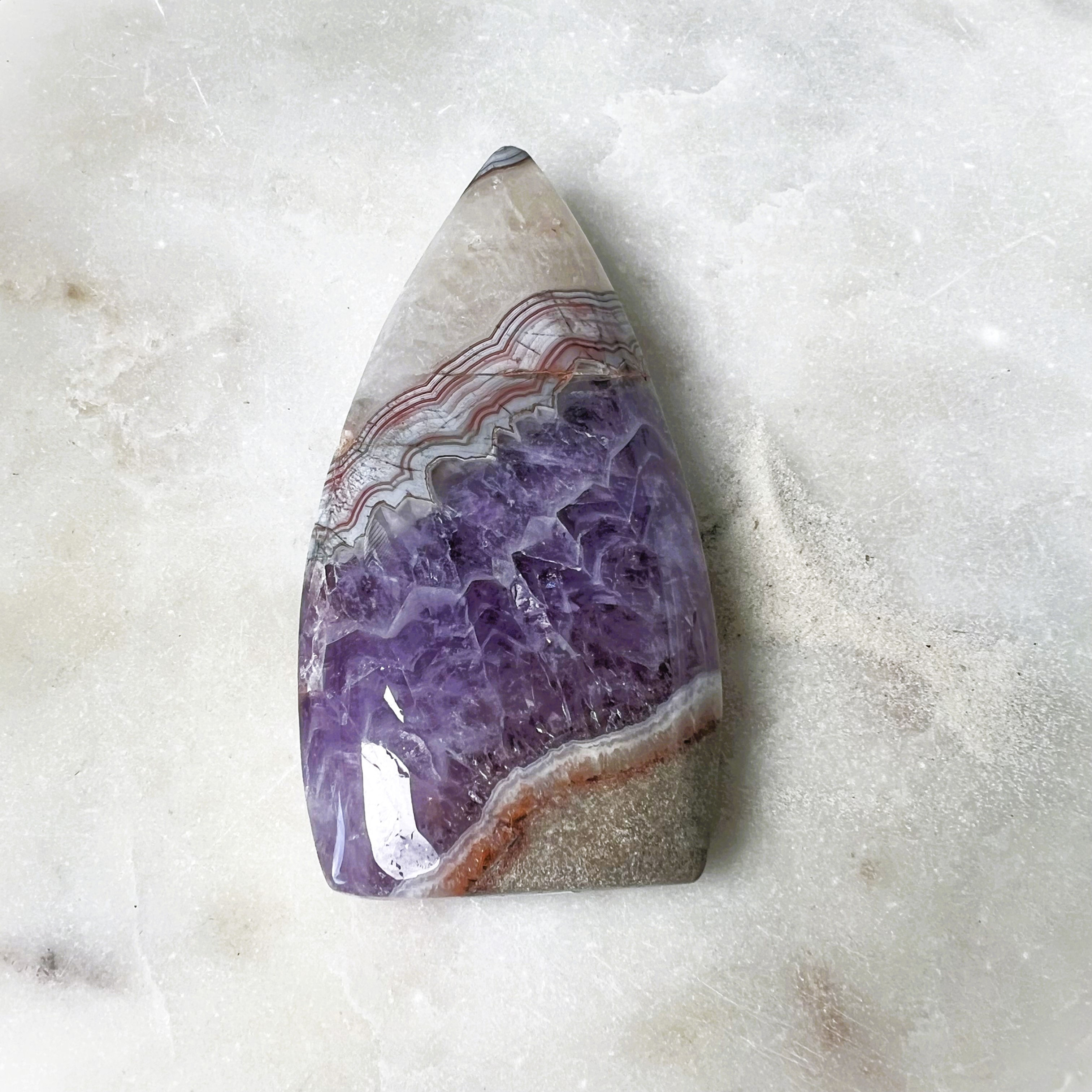 Amethyst Agate Teardrop