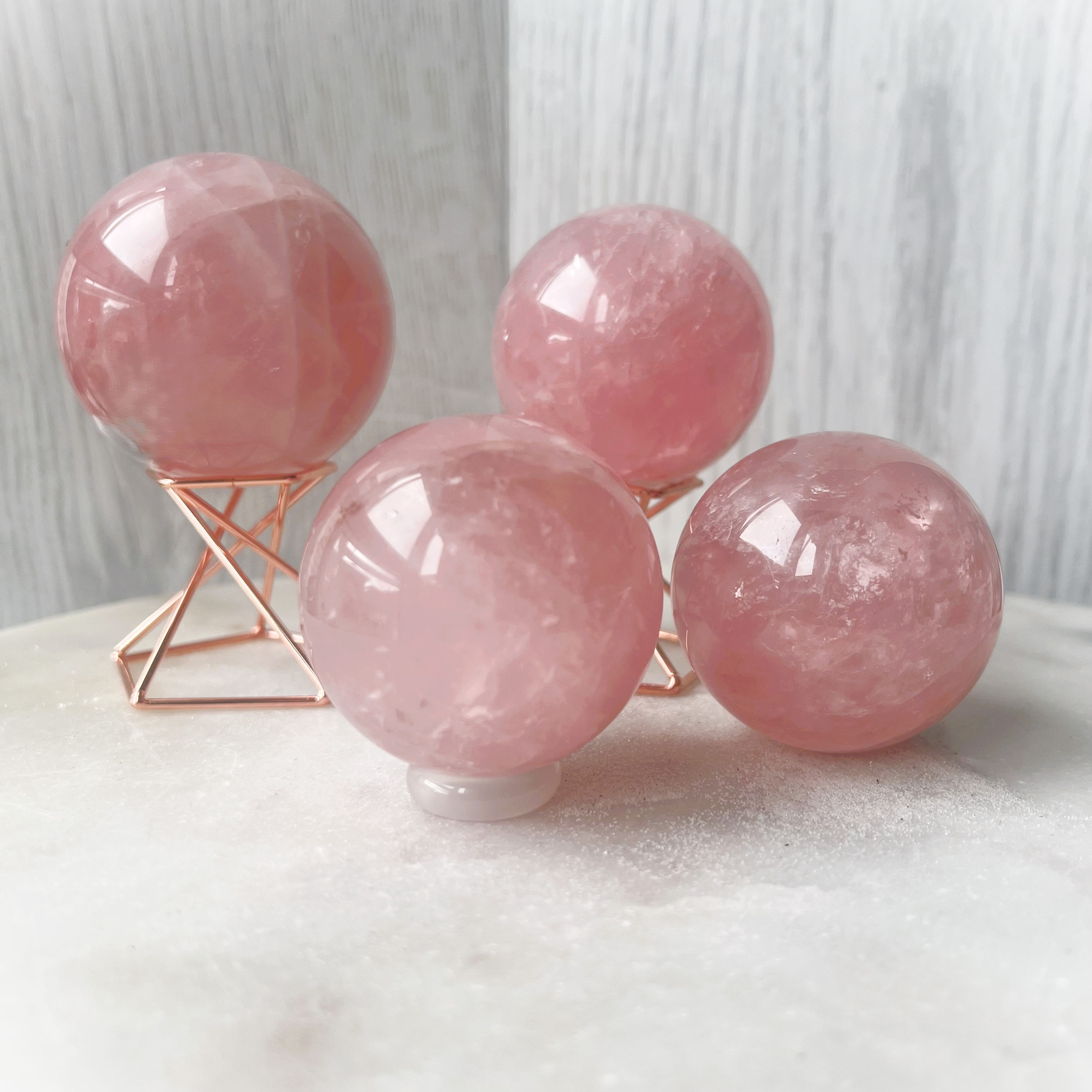 Lavender Star Rose Quartz Sphere