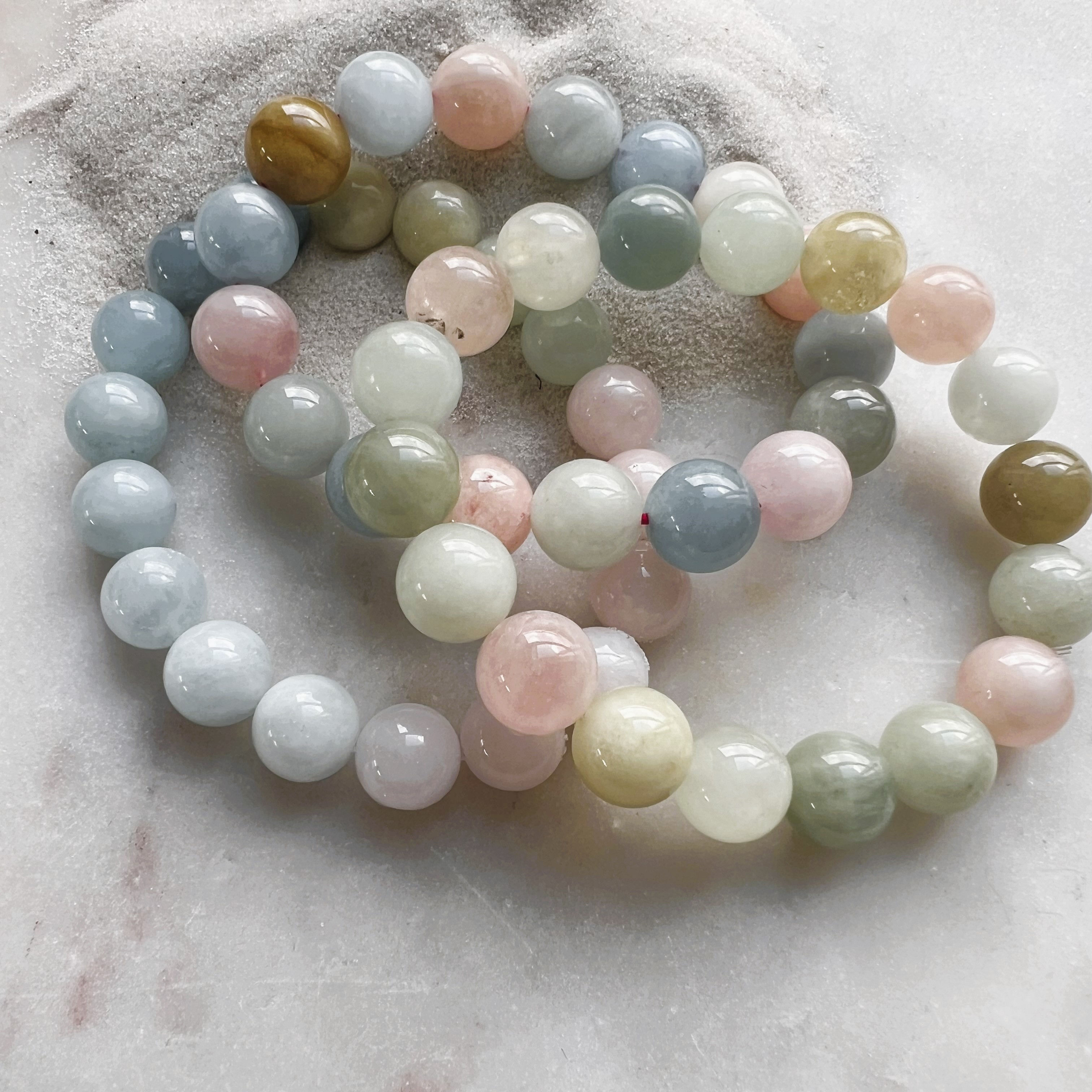 Morganite Bead Bracelet