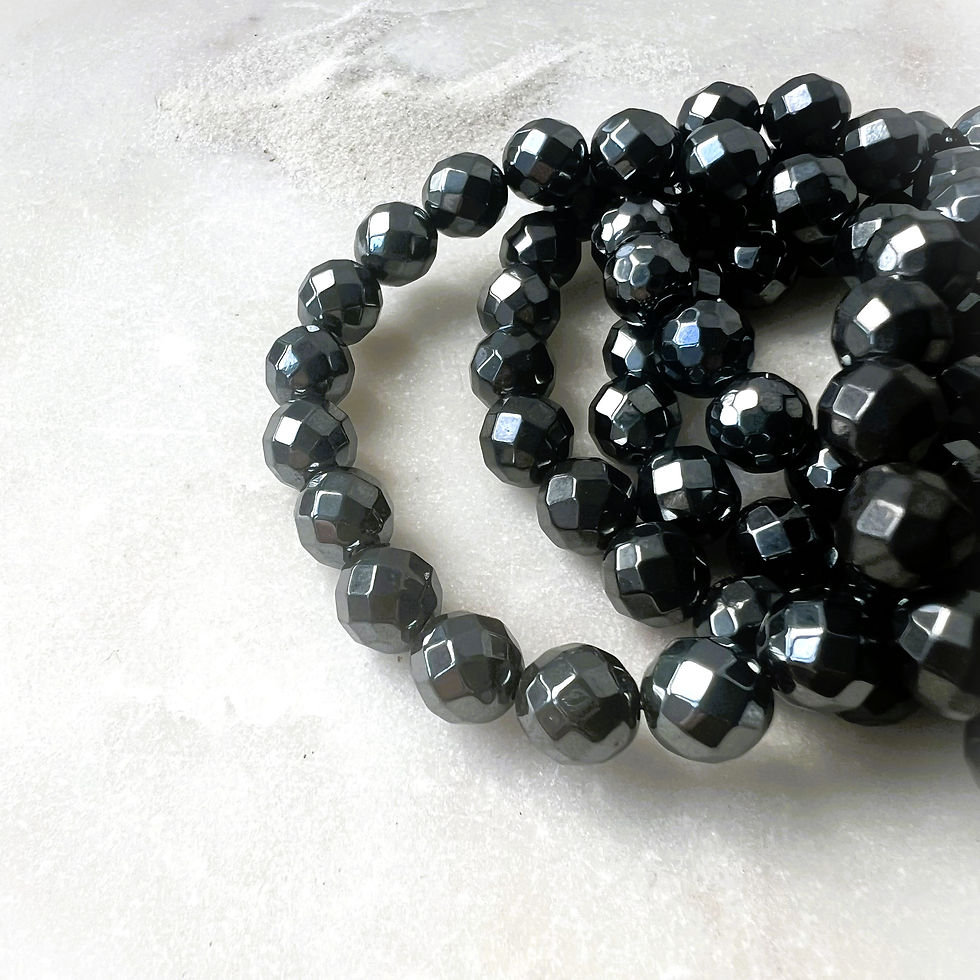 Hematite Faceted Bead Bracelet