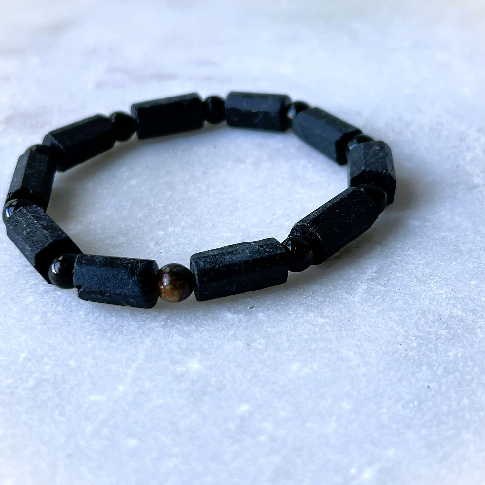 Thumbnail: Raw Black Tourmaline Bar Bracelet