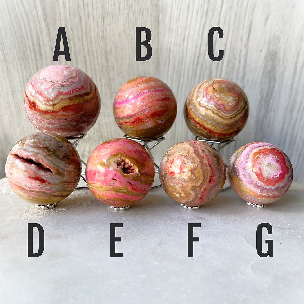 Thumbnail: Pink Banded Agate Sphere - Indonesia