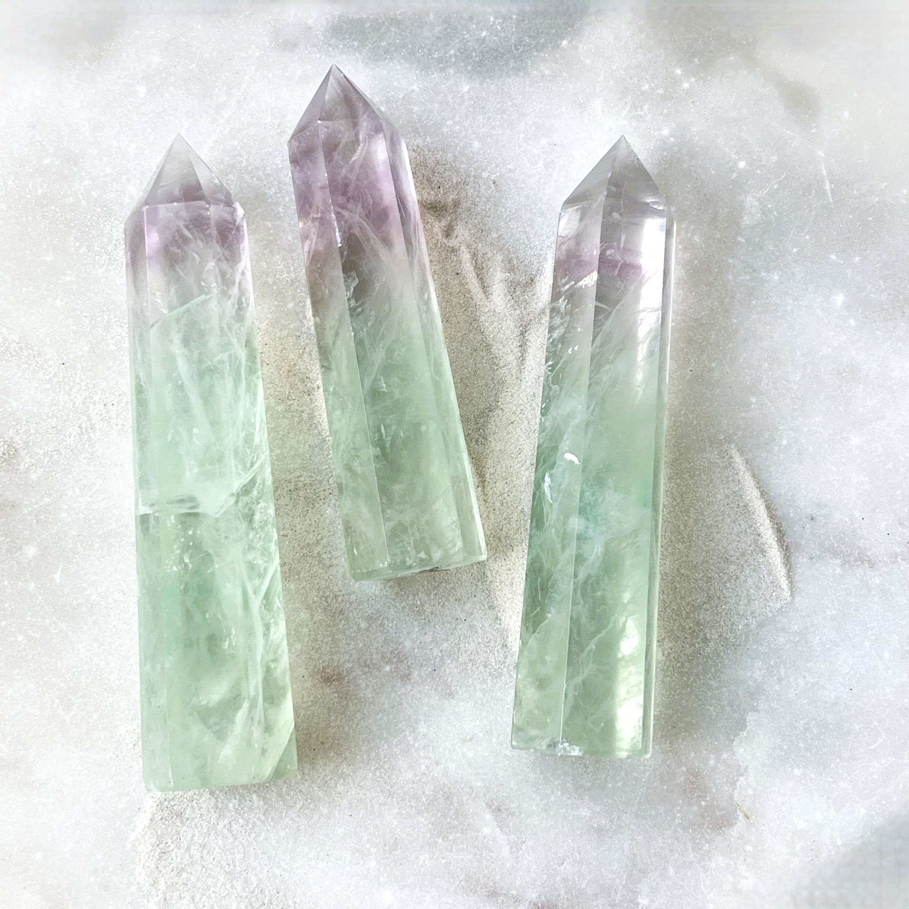 Ghost Watermelon Fluorite Tower - Hunan, China