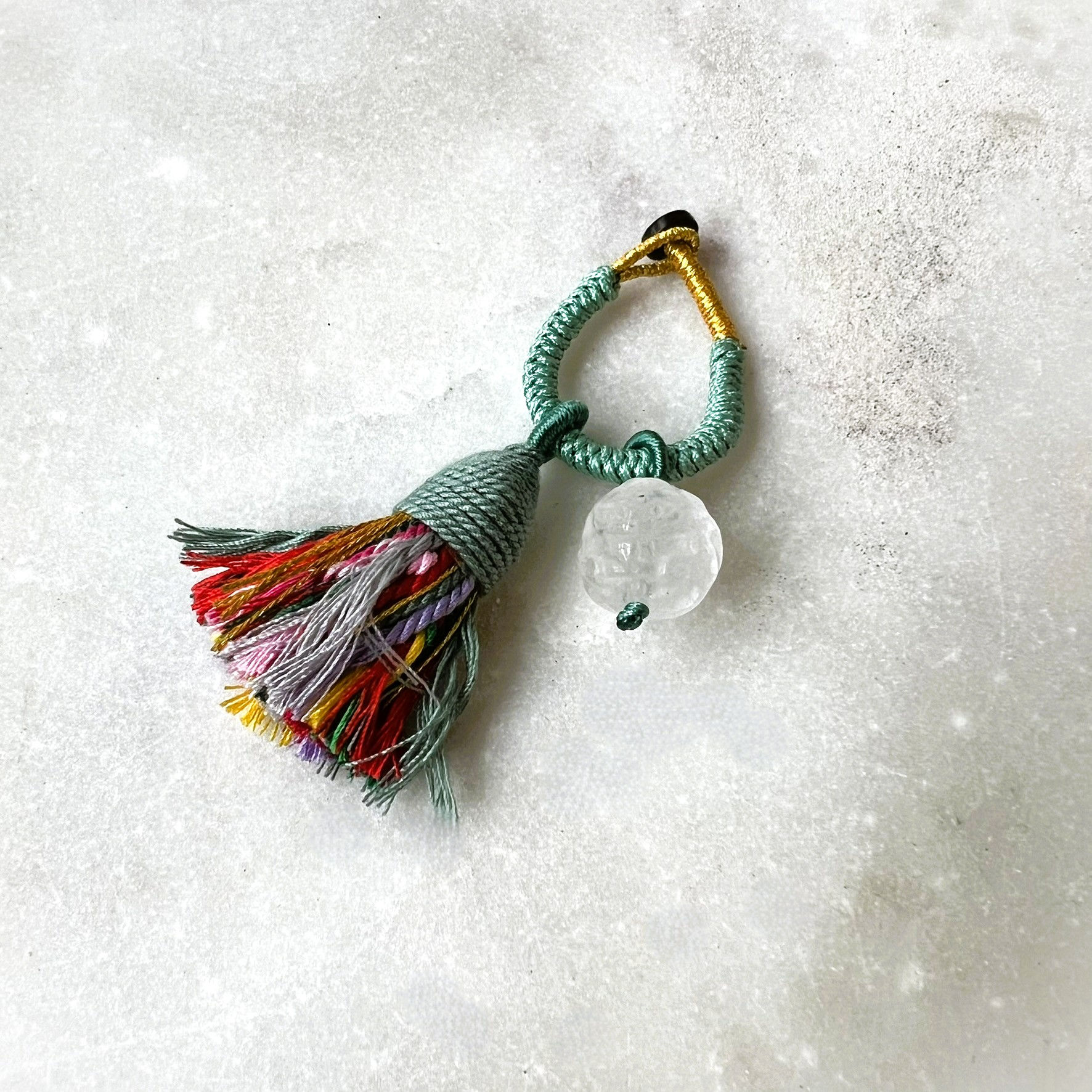 Clear Quartz Nine Tailed Fox Charm