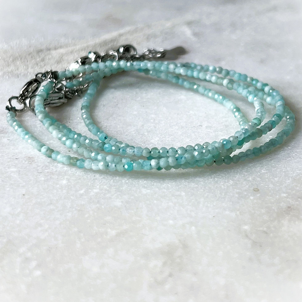 Thumbnail: Amazonite Faceted Micro Bead Bracelet