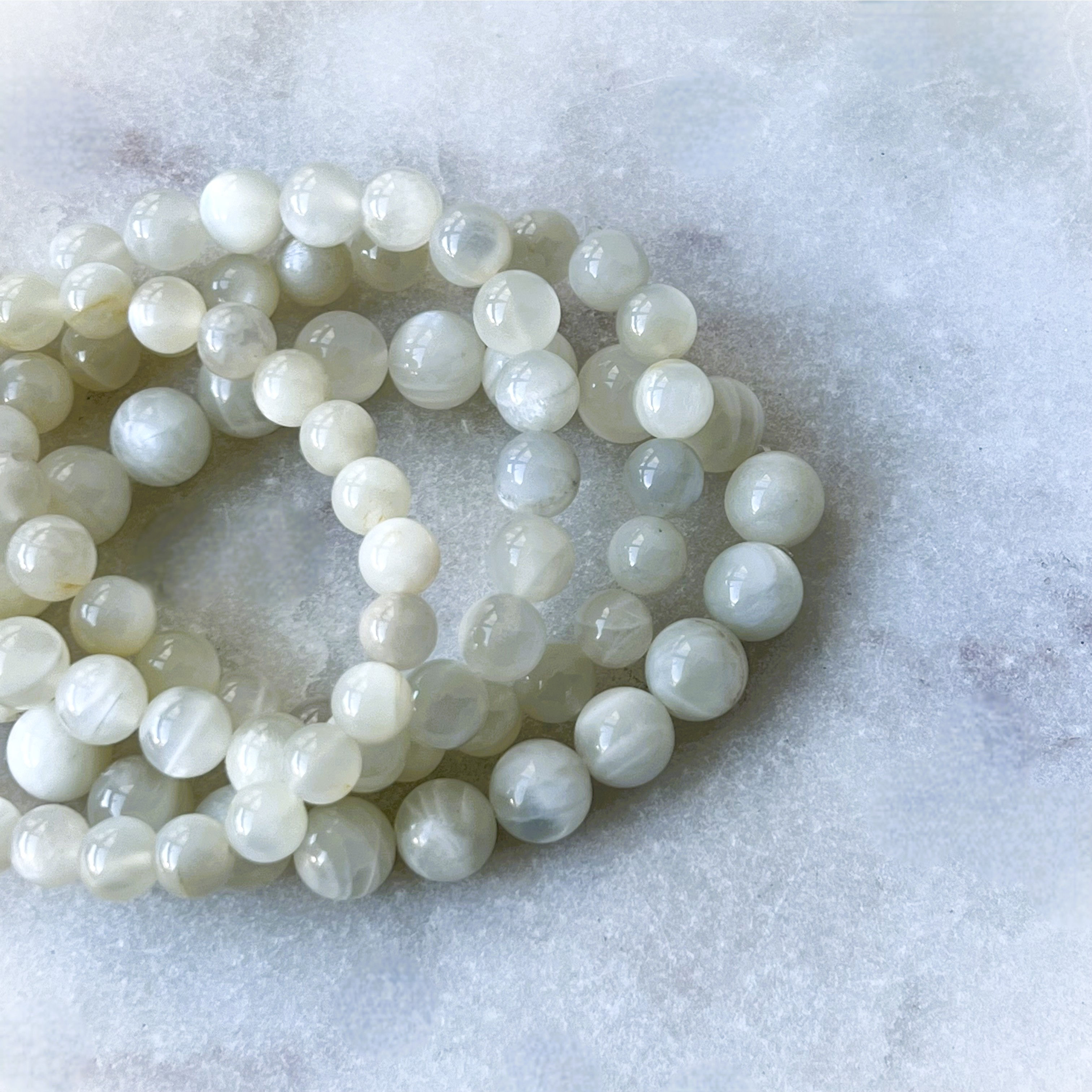 Moonstone Bead Bracelet