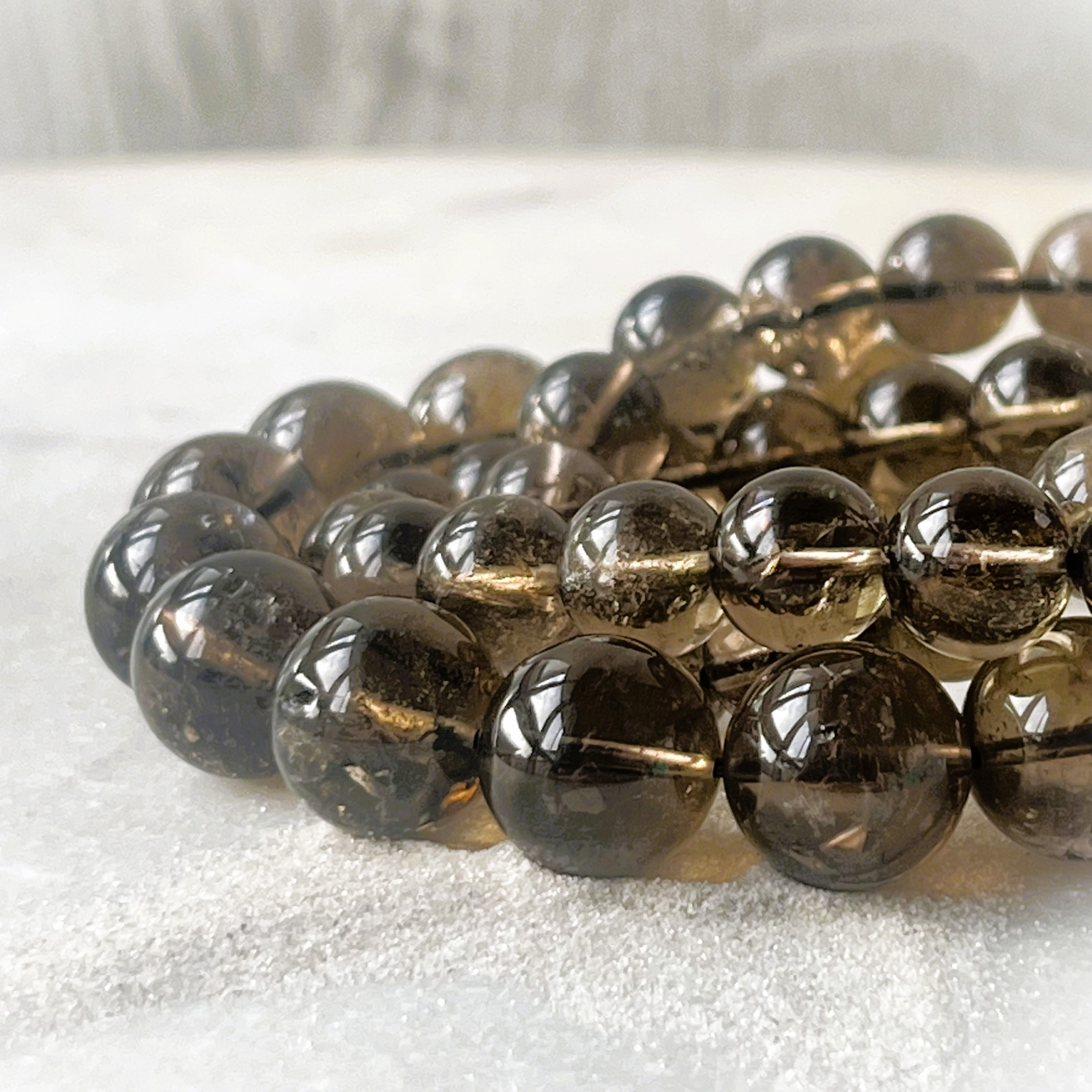 Smoky Quartz Bead Bracelet