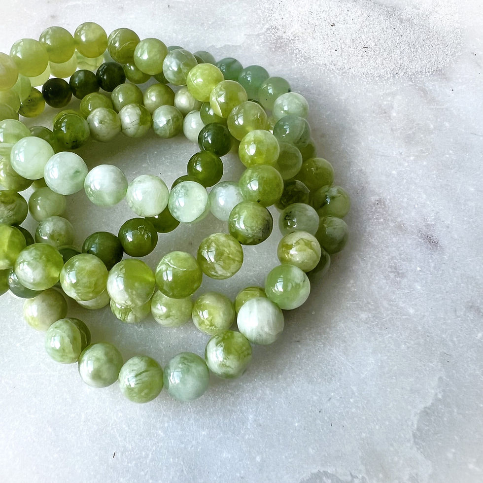 Xiuyan Jade Bead Bracelet
