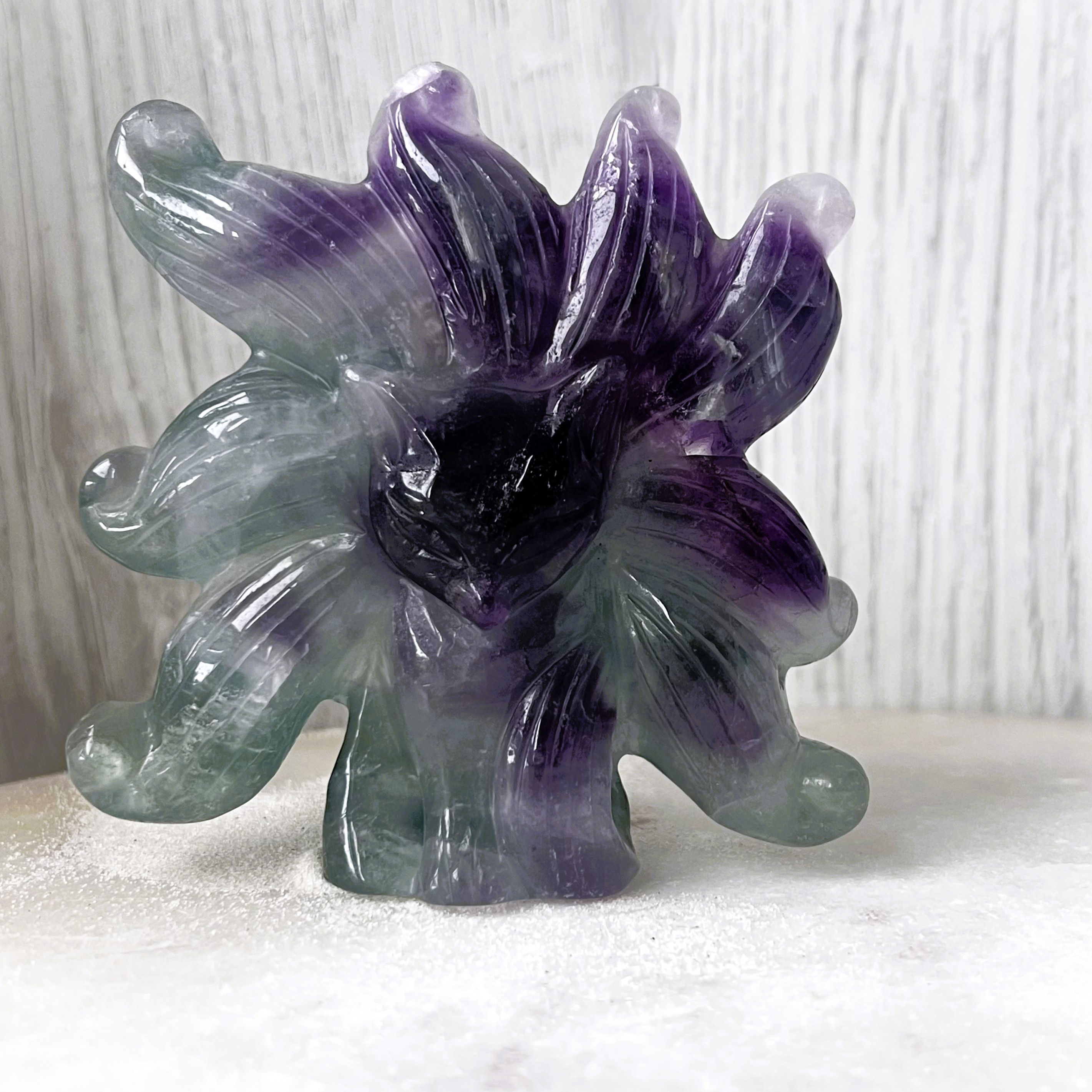 Rainbow Fluorite Nine Tailed Fox - Guardian Form