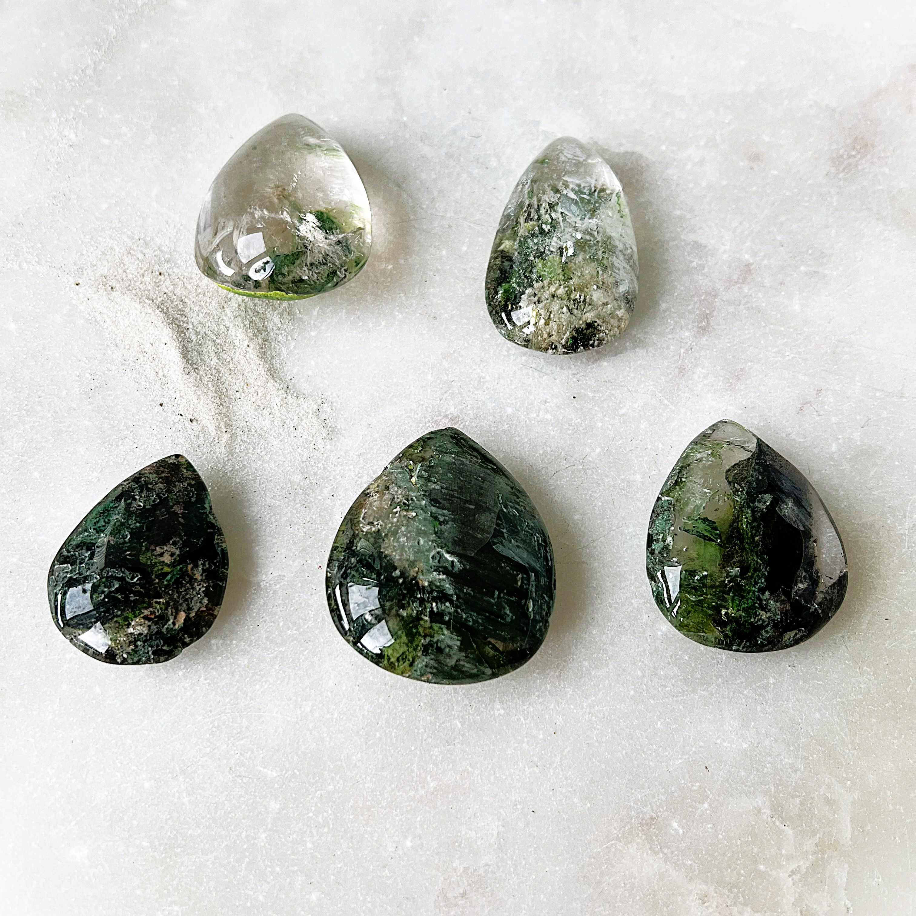 Green Phantom Quartz Mini Teardrop