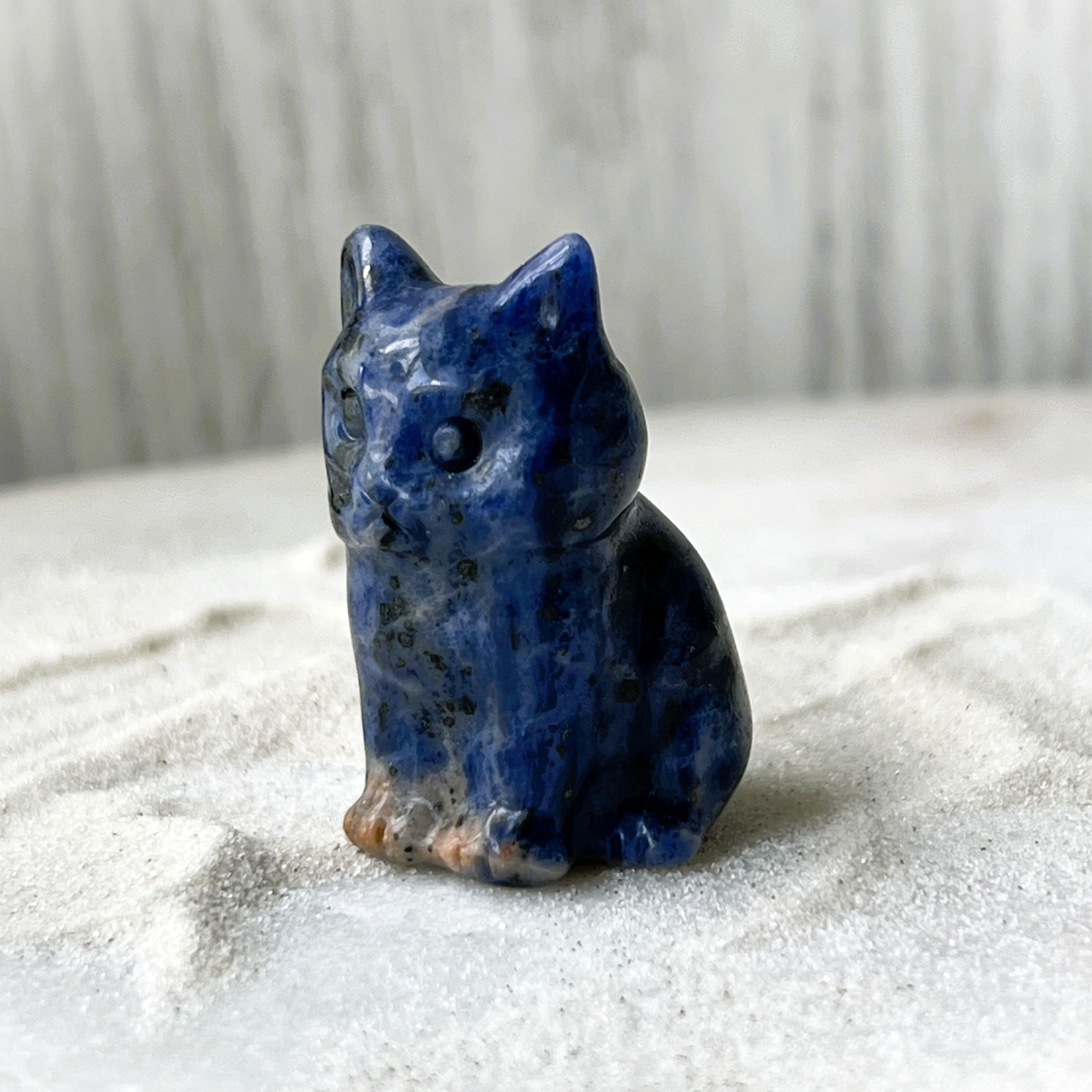 Sodalite Mini Standing Cat