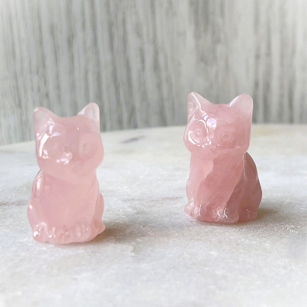 Thumbnail: Rose Quartz Mini Standing Cat