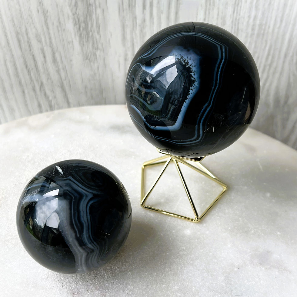 Thumbnail: Black Lace Agate Sphere