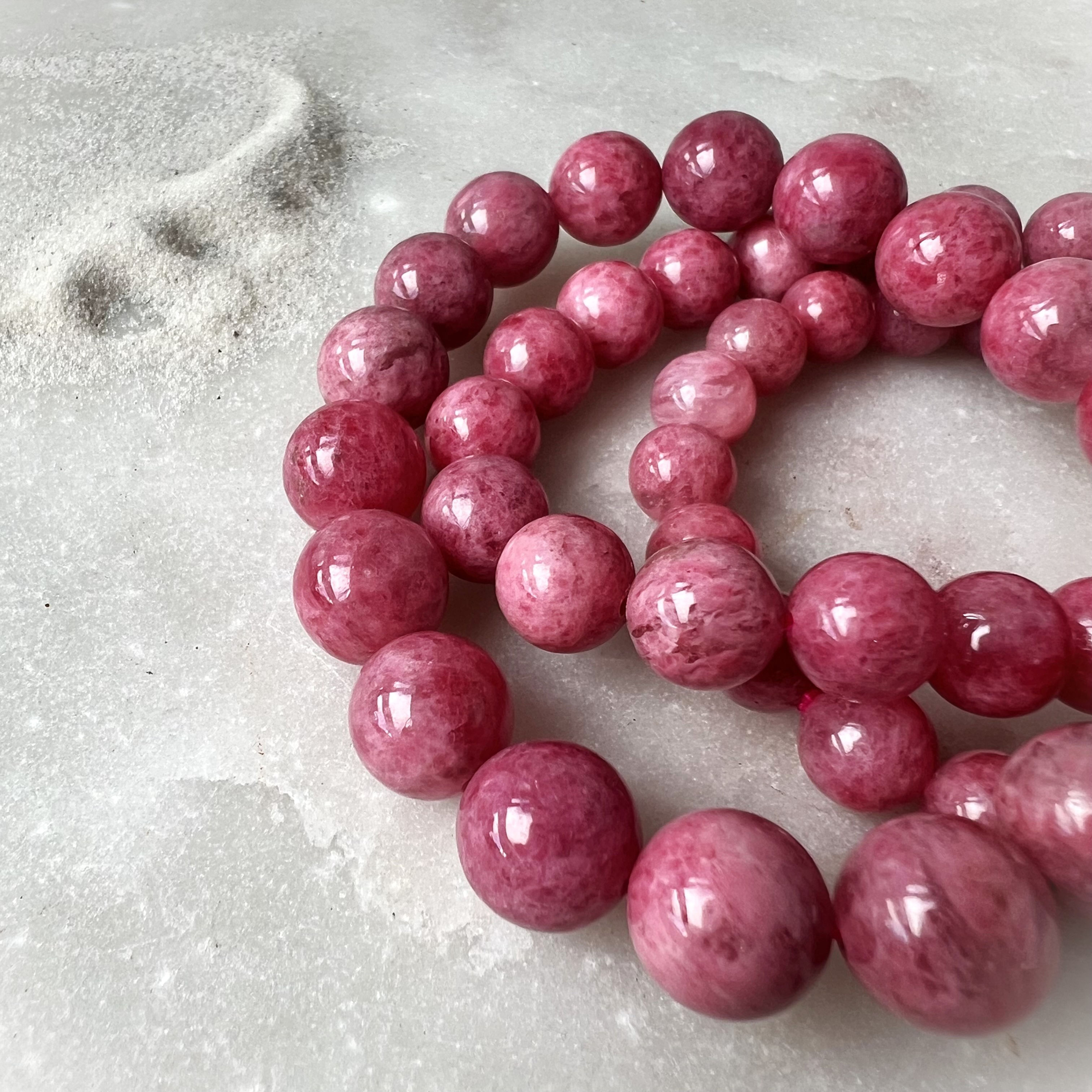 HQ Rhodonite Bead Bracelet