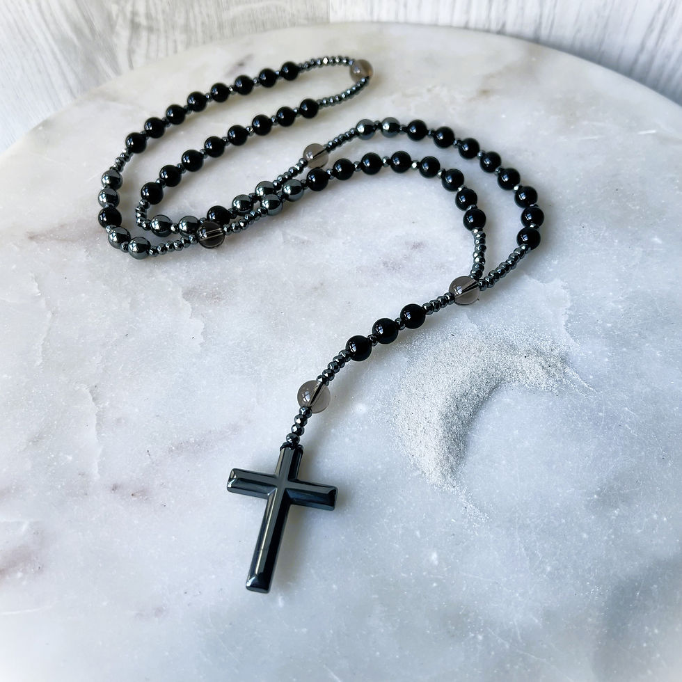 Thumbnail: Black Tourmaline Rosary Beads