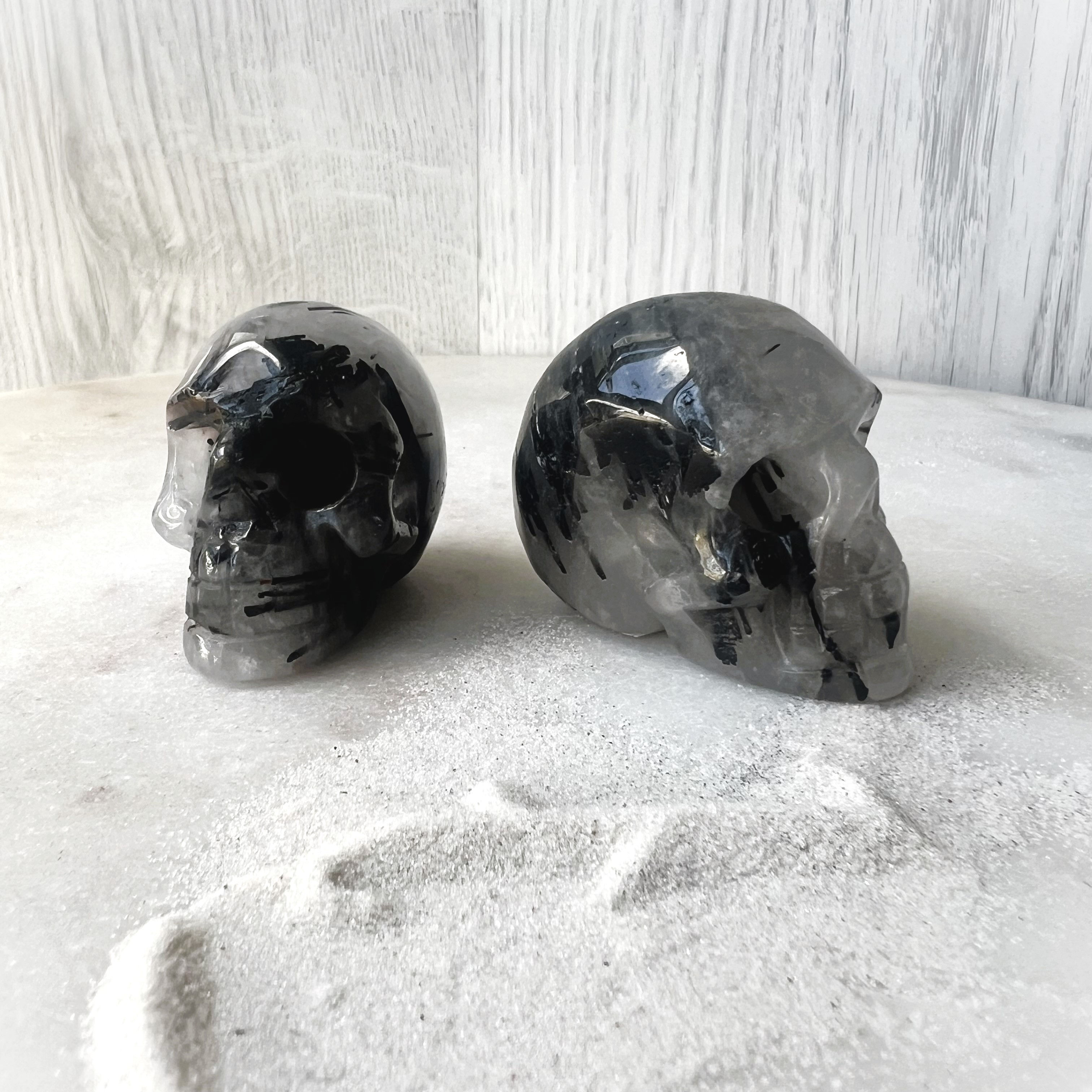 Small Tourmalinated Quartz Skull