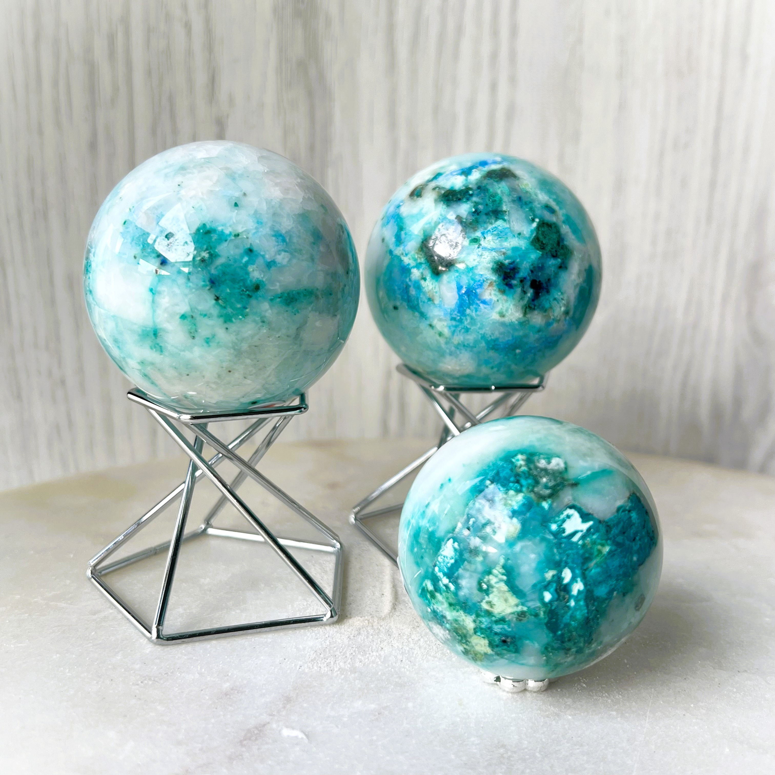 Blue Phoenix Stone Sphere