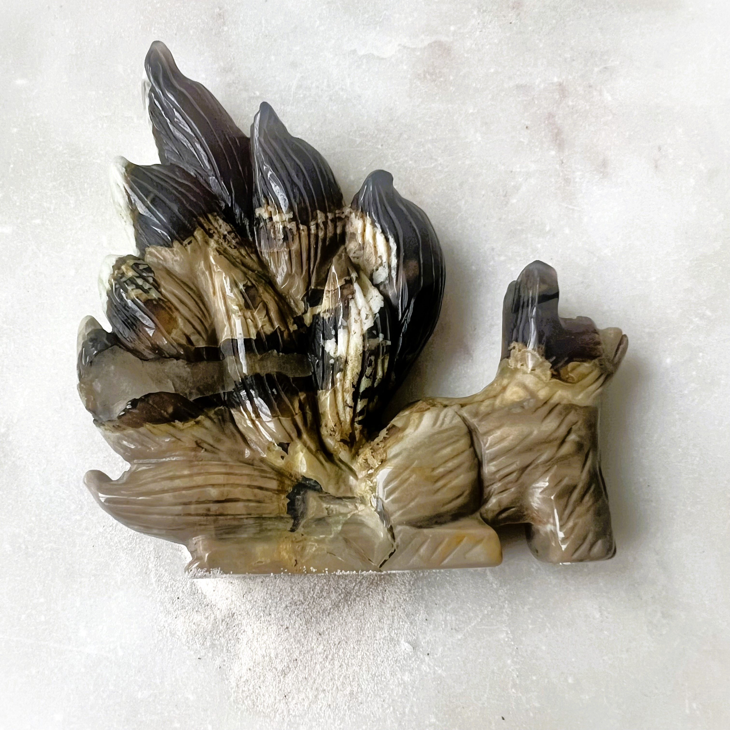 Volcano Agate Nine Tailed Fox
