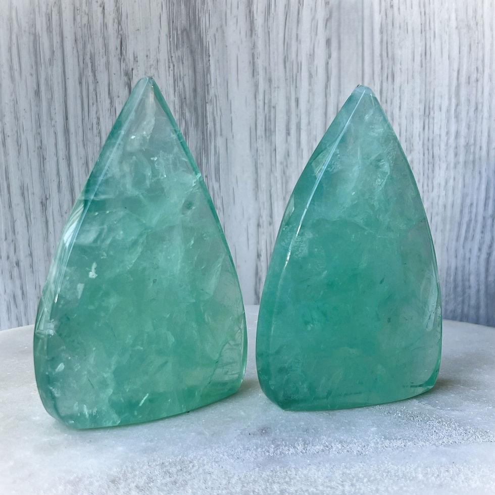 Thumbnail: Icy Green Fluorite Teardrop - Hunan, China