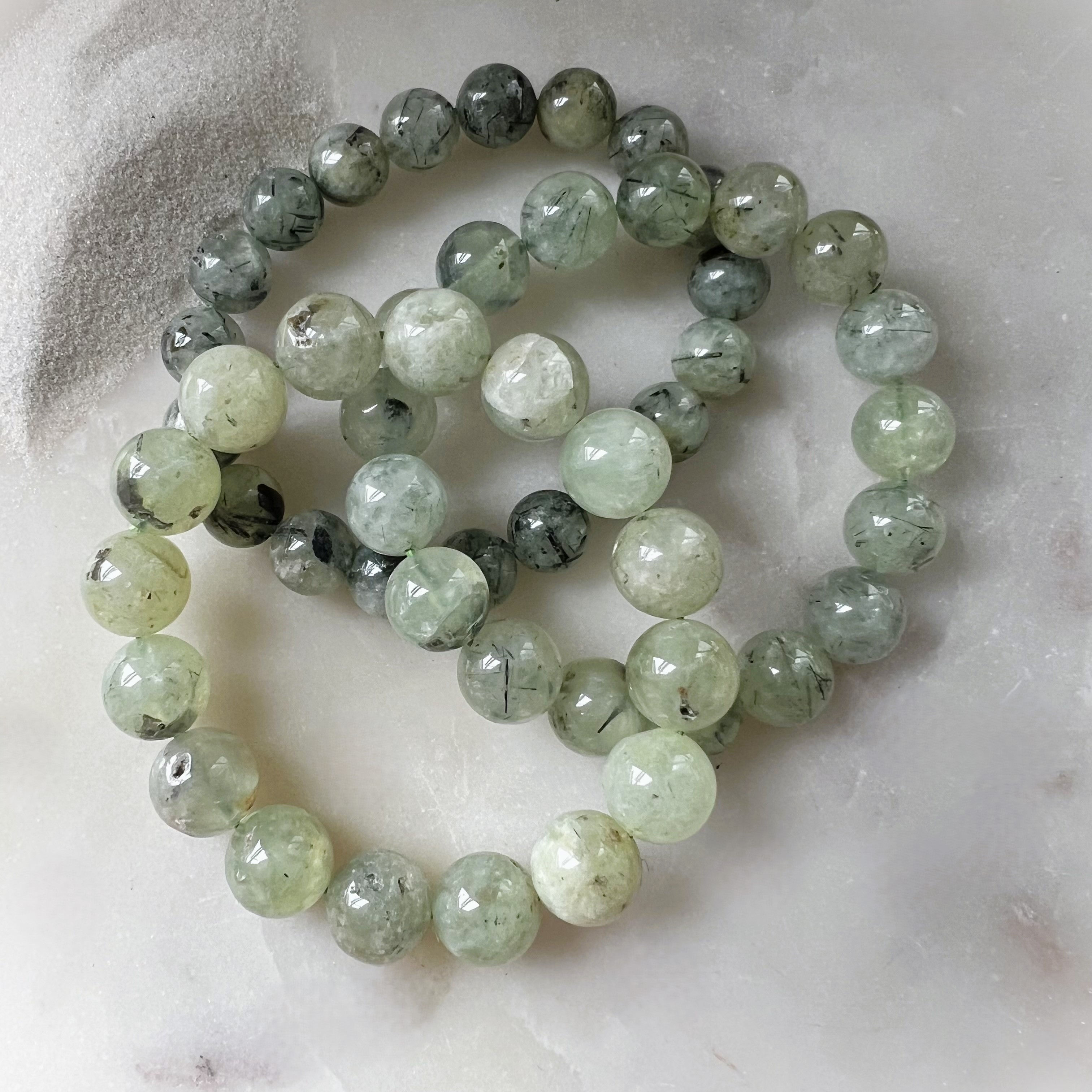 Prehnite Bead Bracelet