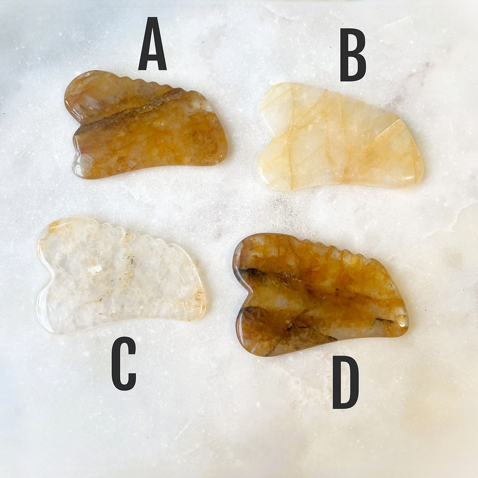 Thumbnail: Golden Healer Comb Edge Gua Sha - Wing Shape