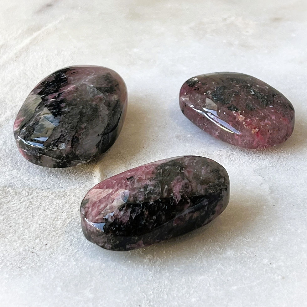 Thumbnail: Sakura Rhodonite Palmstone