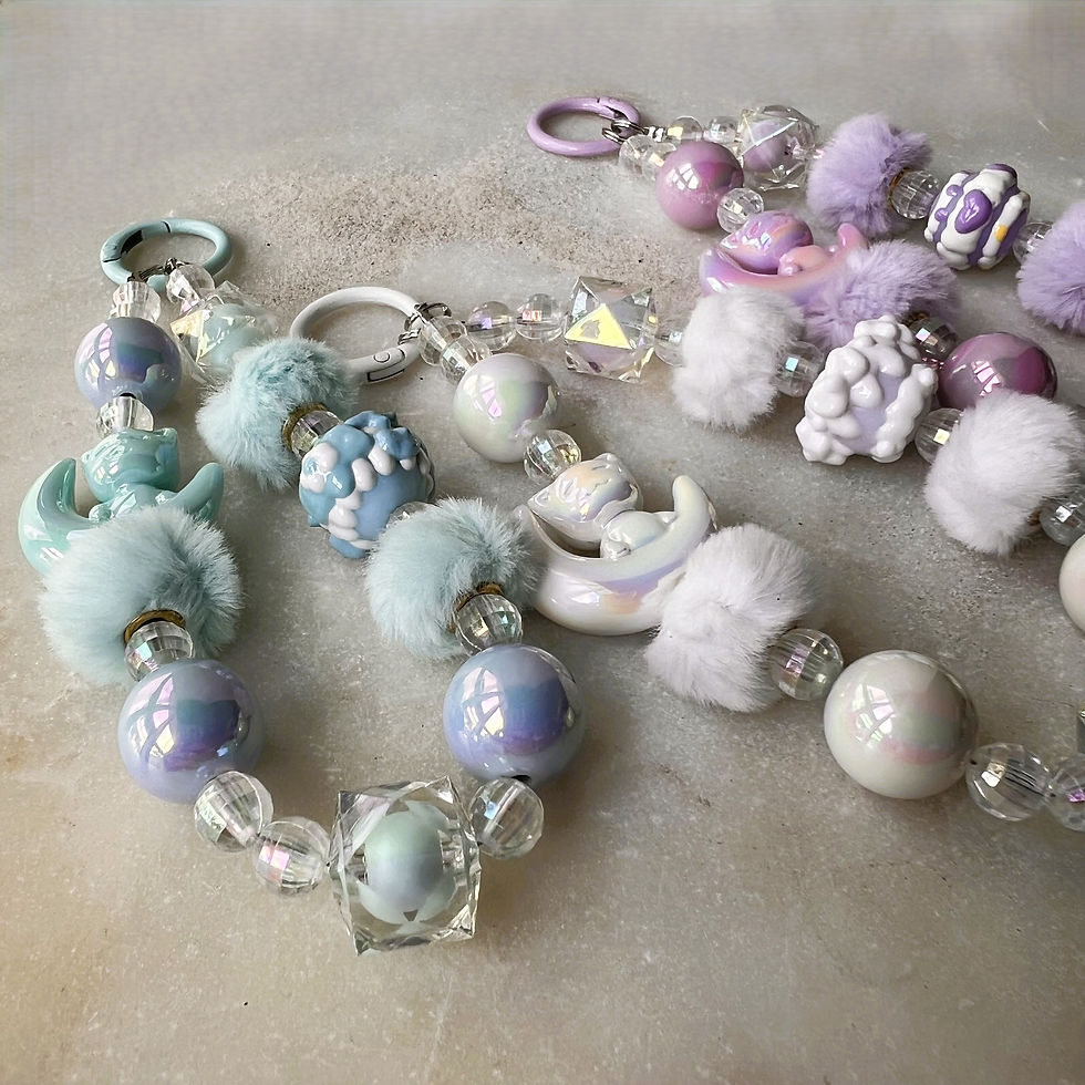 Thumbnail: Moon Cat Kawaii Phone Wrist Charm
