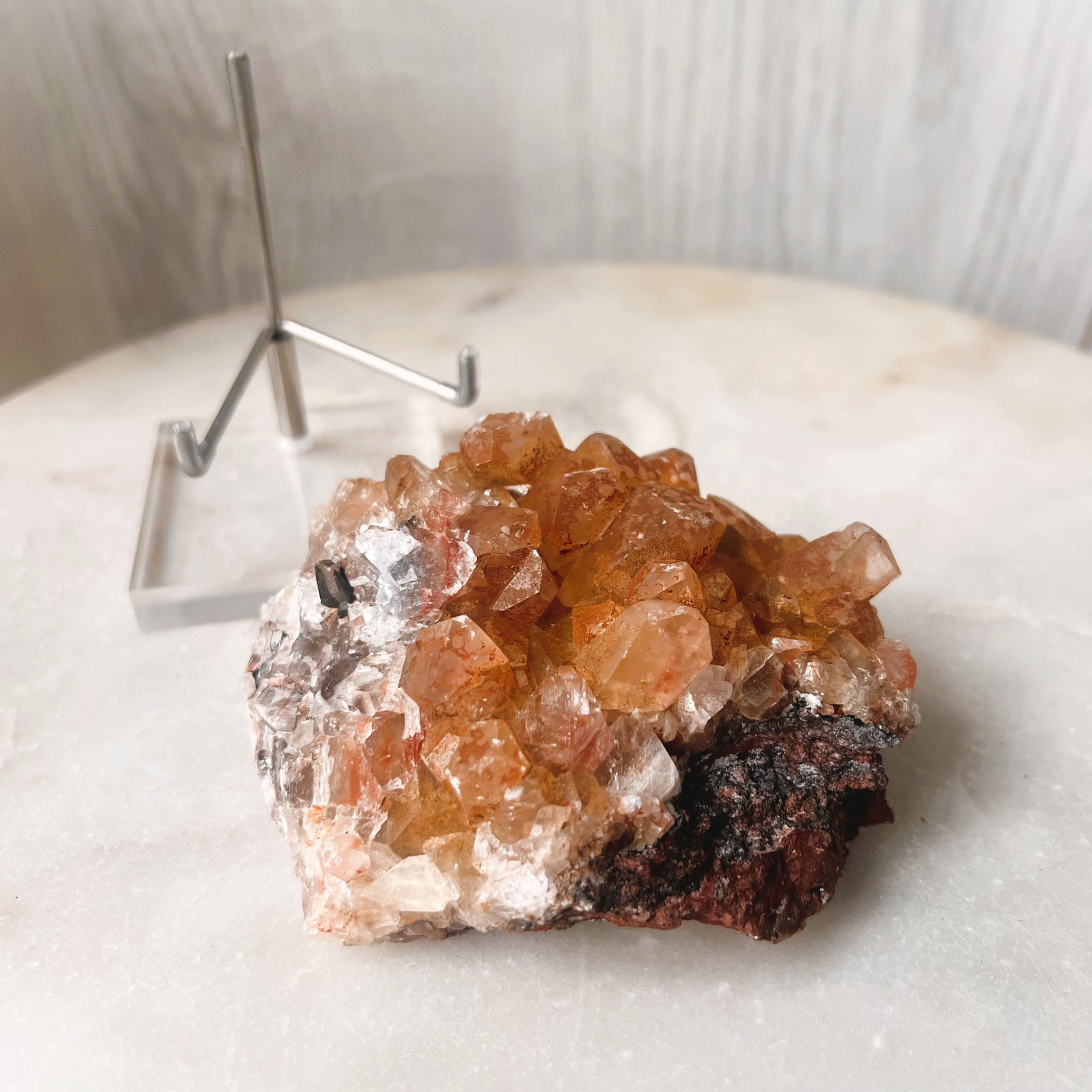 Red Quartz Cluster with Mica