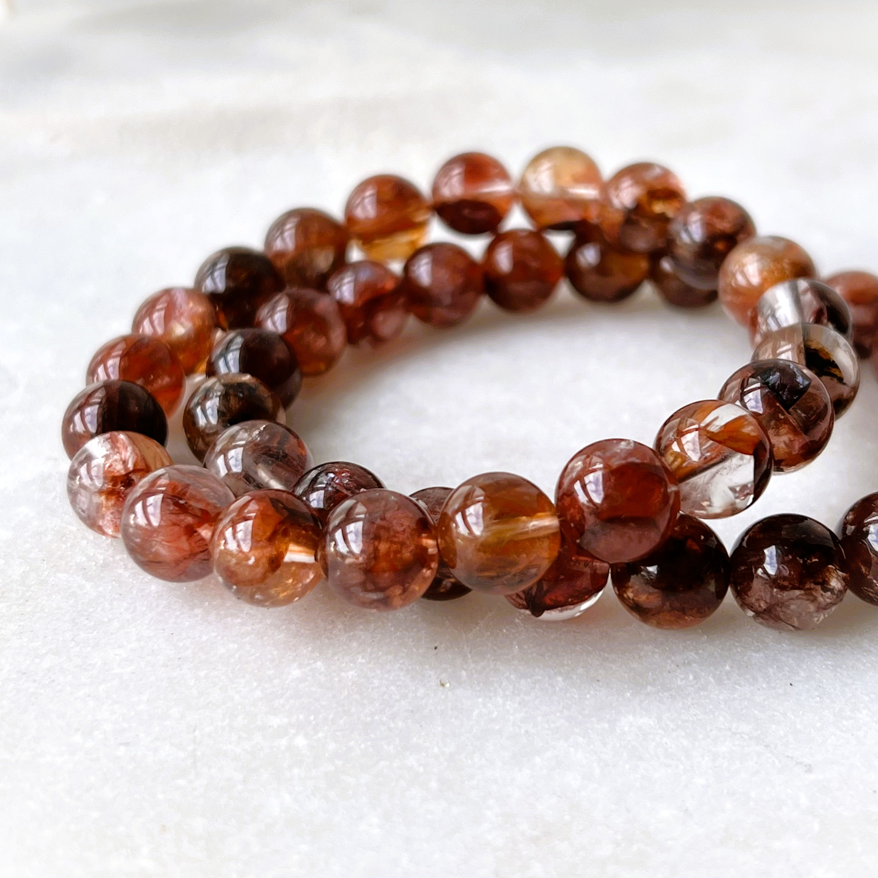 HQ Fire Quartz Bead Bracelet