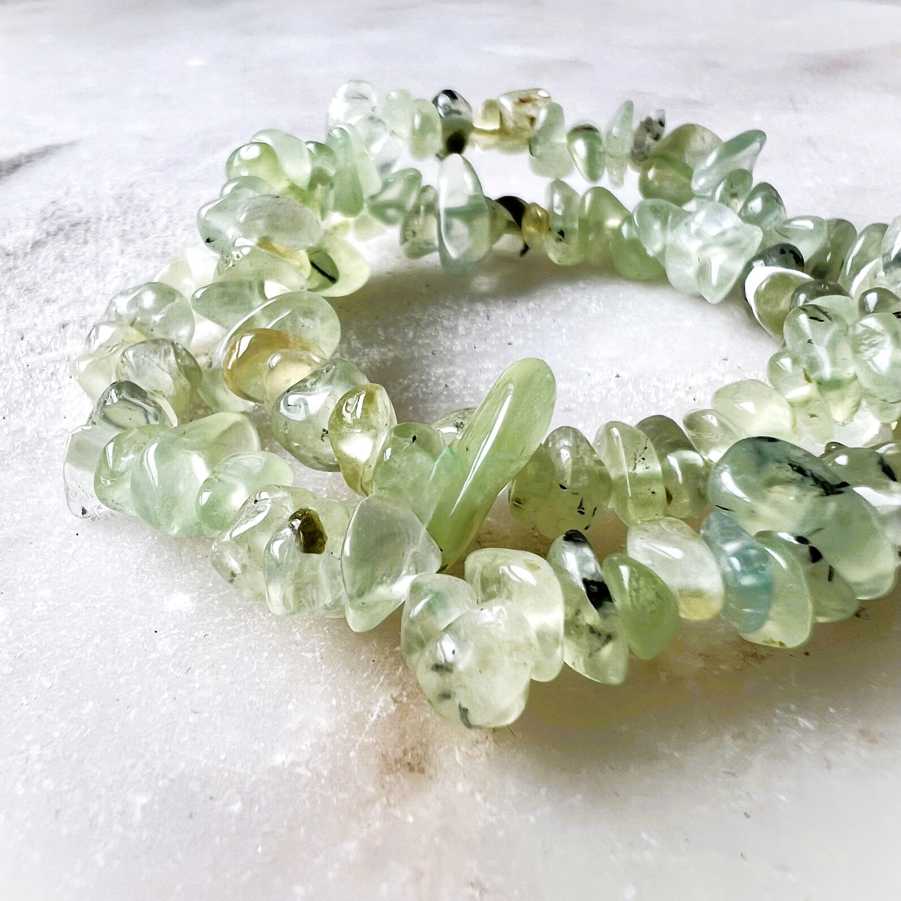 Prehnite Chip Bracelet