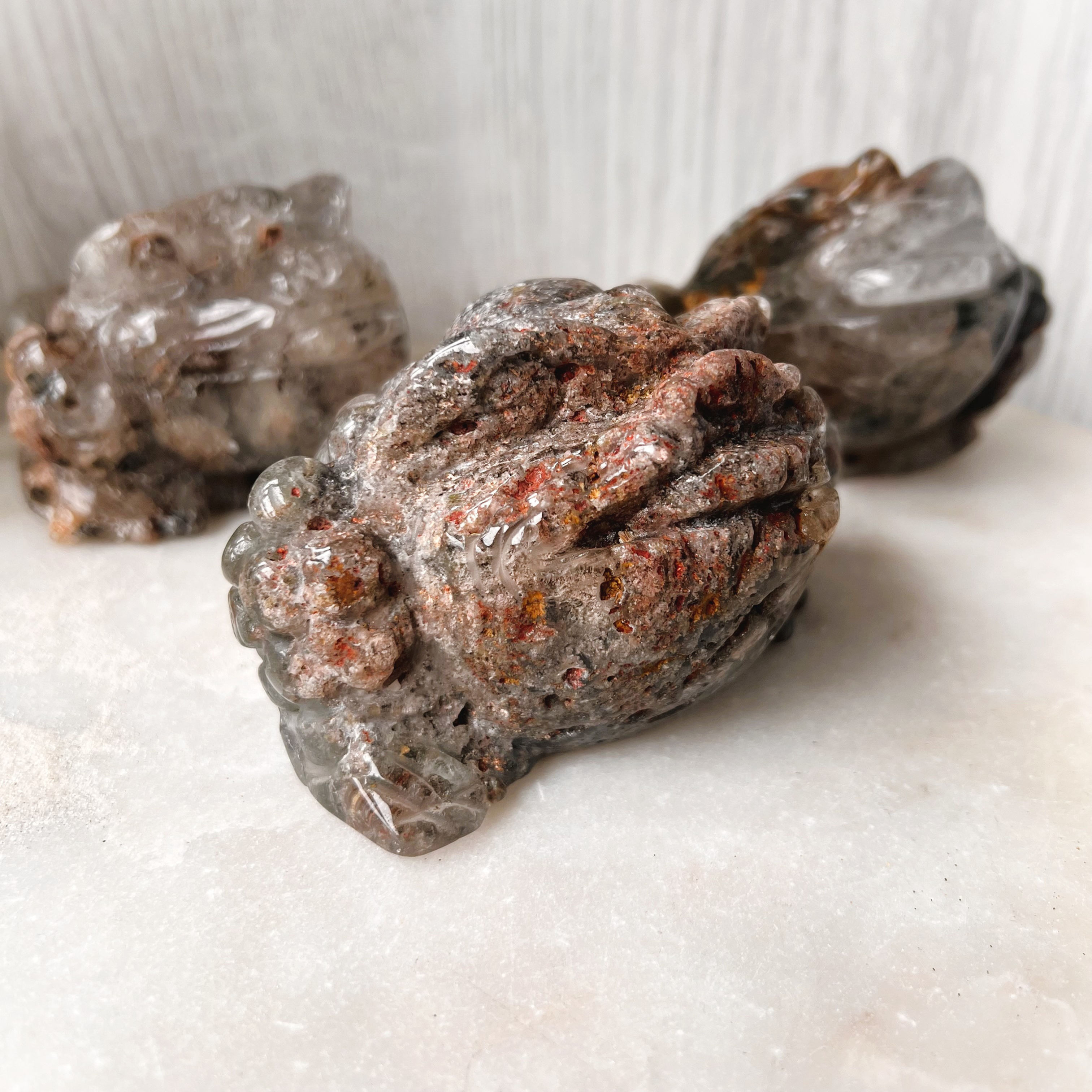 Red Garden Quartz Money Toad