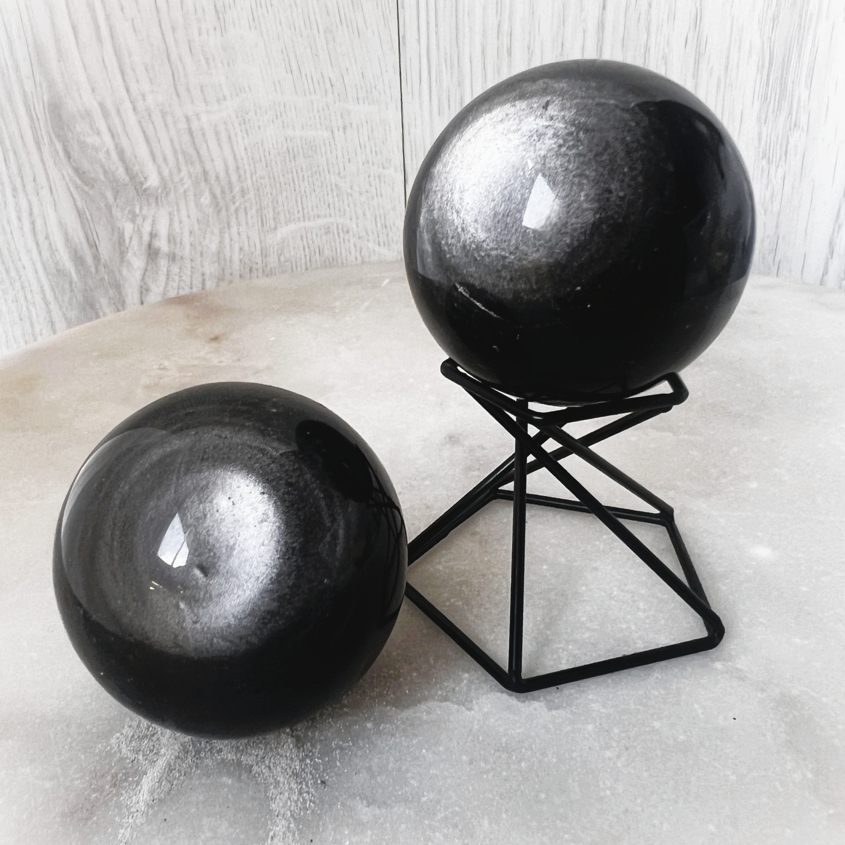 Silver Sheen Obsidian Sphere