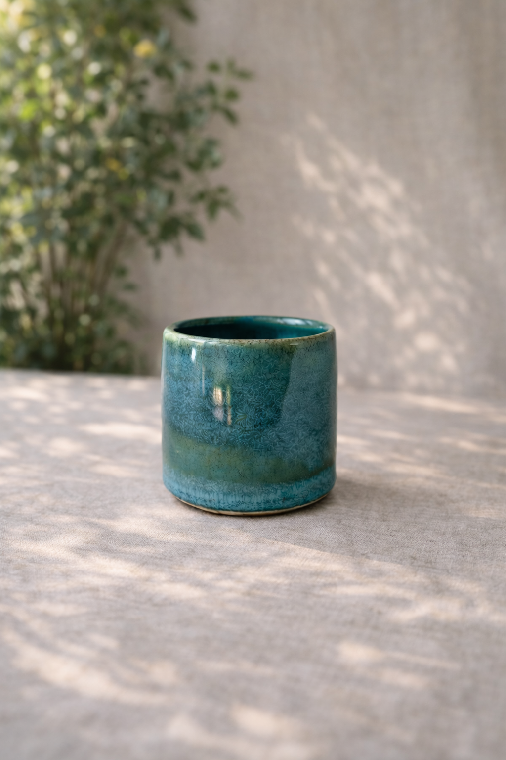 Dark green Kuitpo handmade coffee tumbler