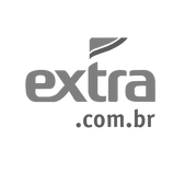 Logotipo da empresa extra.com.br, representando sua presença no varejo online. Alexandre Gyurkovits atuou como executivo digital, contribuindo para estratégias inovadoras no mercado digital