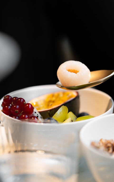 Breakfast fruit bowl of Pillows Hotel Amsterdam