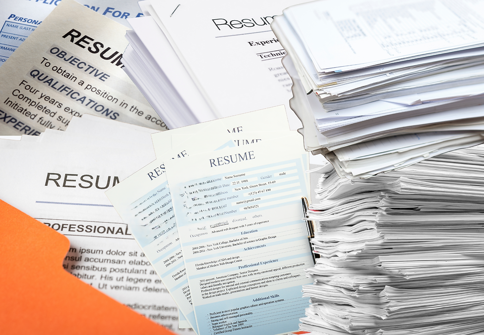 Sifting through an endless pile of resumes