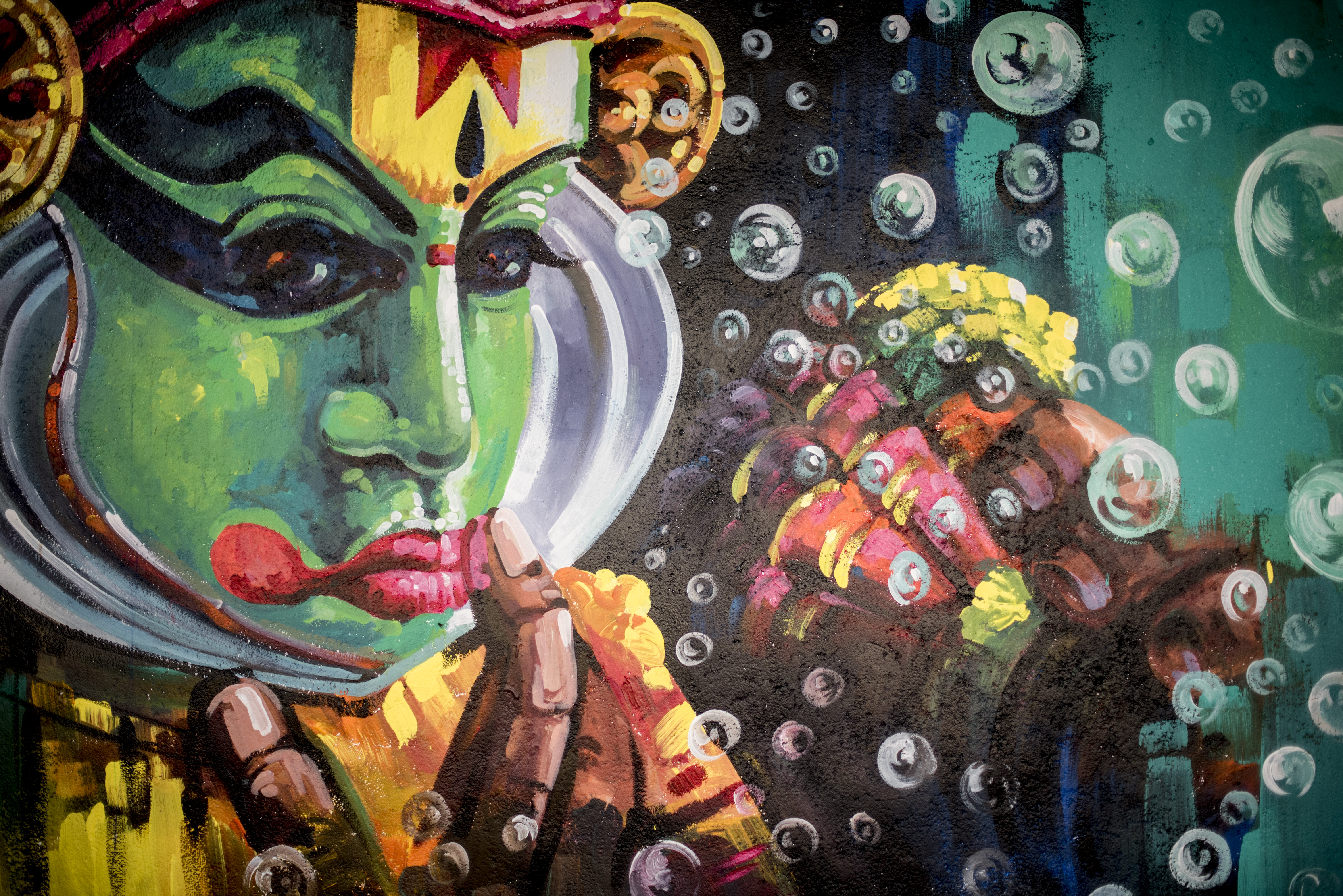 Streetart Kovalam Indien